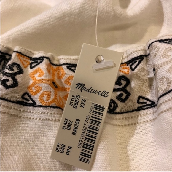 NWT // MADEWELL Embroidered Tier Top - Picture 4 of 4